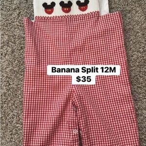 Banana Split Red Gingham Kids Bodysuit